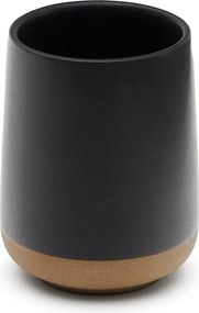 Tmavosivý keramický téglik na zubné kefky Silma – Kave Home