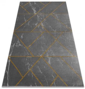 Dywany Łuszczów Kusový koberec Emerald geometric 1012 grey and gold - 200x290 cm