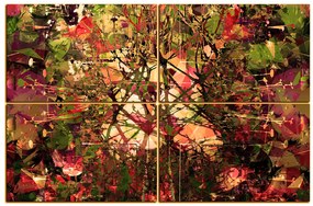 Obraz na plátne - Kvetinové grunge pozadia 1108FD (150x100 cm)