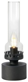 Čierna stolová lampa so skleneným tienidlom (výška 31 cm) Kandella – Markslöjd