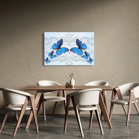 Obraz - Modré motýle (90x60 cm)