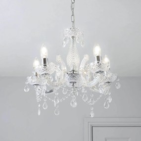 Toolight Toolight, stropné svietidlo 5xE14, EBT004-5CP, priehľadná-chróm, OSW-01258