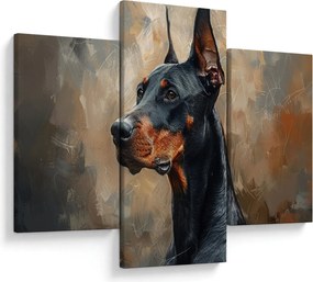 Obraz - Portrét Dobermana (90x60 cm)