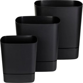 PLASTOVÝ KVETINÁČ CUBI 30X33 CM ČIERNA