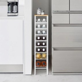 Biely kovový regál na víno počet fliaš 16 20x88,5x19 cm Tower – YAMAZAKI