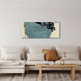 Obraz - Lietajúci balón s dúhou (120x50 cm)