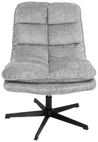 Relaxačné otočné kreslo KATANIA s podnožkou, svetlosivé