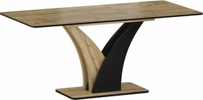 Jídelní rozkládací stůl Vento 120/160 cm dub Artisan/černý