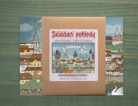 Skladacie pohľadnice- panoráma Prahy