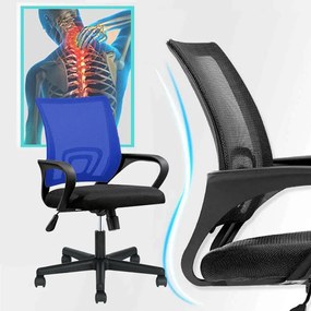 Kancelárska otočná stolička s podrúčkami v rôznych farbách, čierna