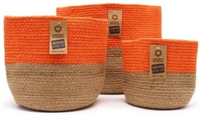 Úložne košíky sada 3 ks 25cm oranžové