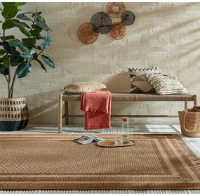 Vnútorný a vonkajší koberec v prírodnej farbe 200x290 cm Layla Border – Flair Rugs