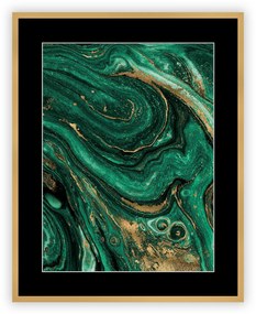 Obraz Abstract Green&amp;Gold II 40 x 50cm