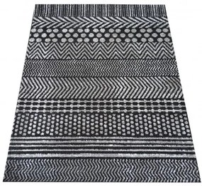 Dizajnový koberec sivej farby s decentnými vzormi Šírka: 60 cm | Dĺžka: 100 cm