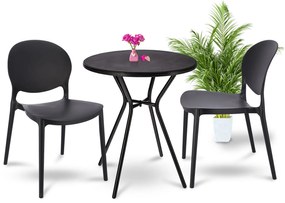 Dekorstudio Kávový stolík čierny - 60 cm