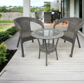 Nábytok na balkón a terasu - stolík + 2 stoličky