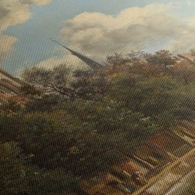 Obraz - Jan van der Heyden, View Down a Dutch Canal, reprodukcia (150x105 cm)