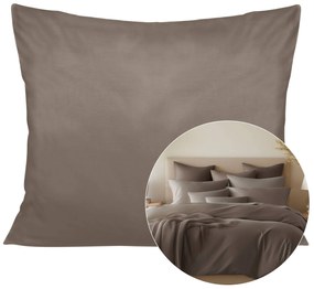 SATÉNOVÁ OBLIEČKA NA VANKÚŠ SATYNLOVE 50X60 CM TMAVOHNEDÁ