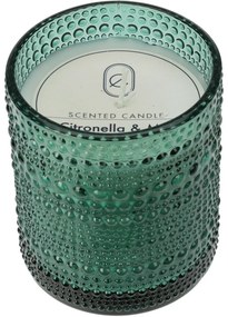 Repelentná sviečka Citronella s vôňou mäty, 9 x 10 cm, zelená