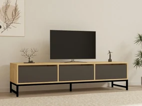 TV stolík/skrinka Samove 3 (dub zafírový + čierna + antracit) . Vlastná spoľahlivá doprava až k Vám domov. 1095217