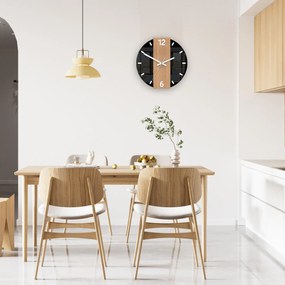 Bambusové nástěnné hodiny Primo 30 cm hnědé/černé