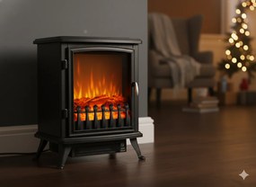 ELEKTRICKÝ KRB – IMITÁCIA PLAMEŇA – 41,5 x 28 x 50,8 CM – 900/1800 W