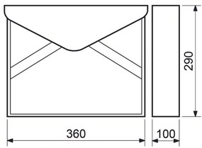Richter BK.57.N Poštová nerezová schránka Monza, strieborná