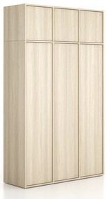 Nadstavba pre skrine FRAME, 3x dvere, 1299 x 450 x 427 mm, PUSH-lock, dub prírodný