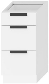 Kuchynská skrinka Denis d40s/3 biely satén mat/biela