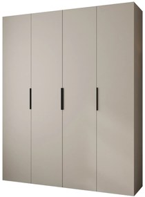 Šatníková skriňa 200 cm Carmela 50-4 (kašmír + čierna). Akcia -20%. Vlastná spoľahlivá doprava až k Vám domov. 1126851