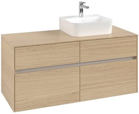 VILLEROY &amp; BOCH Collaro závesná skrinka pod umývadlo na dosku (umývadlo vpravo), 4 zásuvky, 1200 x 500 x 548 mm, Nordic Oak, C09900VJ