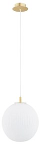 Argon 8507 - Luster na lanku PALOMA 1xE27/15W/230V pr. 25 cm zlatá/biela