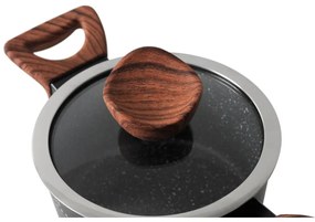 Dizajnová 8-dielna sada hrncov čierno-hnedá