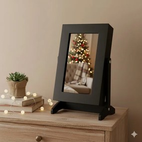 Šperkovnica so zrkadlom LUMERA čierna PHO8072