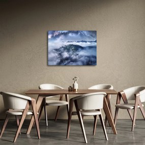 Obraz lesa v hmle (70x50 cm)