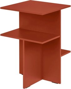 Nočný stolík s poličkami v terakotovej farbe Atik – noo.ma