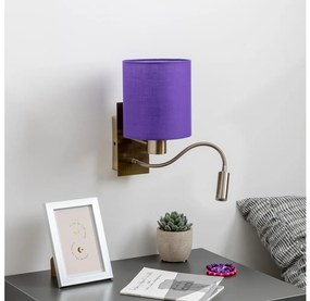 Brilagi - LED Nástenná lampa NUBILA 1xE27/25W/230V + LED/3W mosadz/fialová