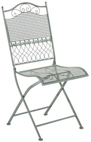 Kovová skladacia stolička Kiran (SET 2 ks) - Zelená antik