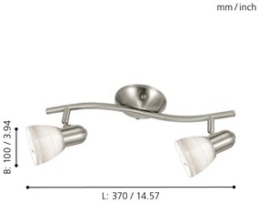 EGLO 88473 - Bodové svietidlo DAKAR 1 2xE14/40W