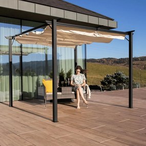 Tempo Kondela Pergola s posuvnou strechou, hliník, PEPY BASIC