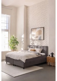 Sivá boxspring posteľ s úložným priestorom 160x200 cm Elva Bold Line – Bonami Selection