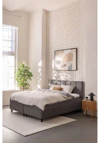 Sivá boxspring posteľ s úložným priestorom 180x200 cm Elva Bold Line – Bonami Selection