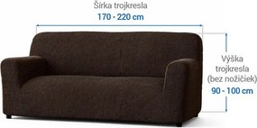 Bielastické poťahy COSTINA tabaková trojkreslo (š. 170 - 220 cm)