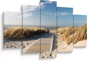 Obraz - Piesočná pláž na ostrove Langeoog, Nemecko (150x105 cm)