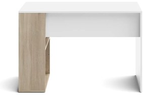 Biely pracovný stôl v dekore duba 114x50 cm Yale - TemaHome