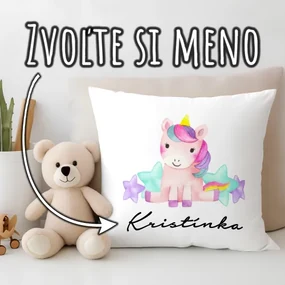 Vankúš Jednorožec s menom