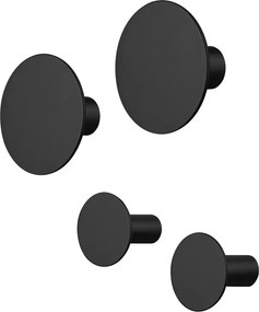 Čierne nástenné háčiky v súprave 4 ks Ponto – Blomus