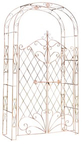 Oblúk na ruže Mel s bránkou - Hnedá antik