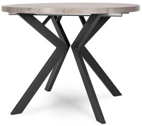 JAKS Okrúhly rozkladací stôl 90 - 190 cm betón Lugo