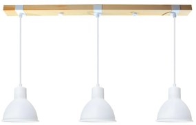 Luster na lanku 3xE27/40W/230V biela